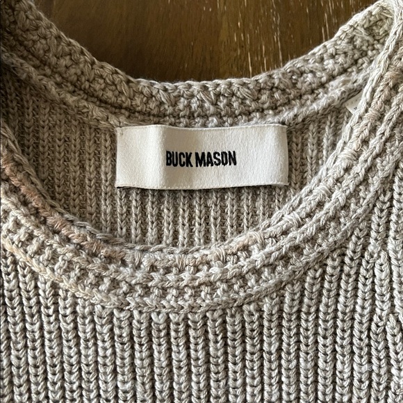 Buck Mason tan Knit sleeveless Sweater tank small - Picture 2 of 5
